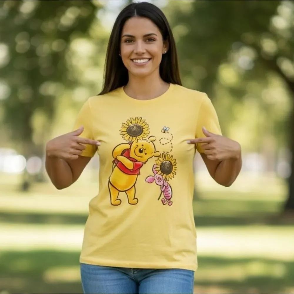 NEW- Disney- Winnie The Pooh Yellow Shirt XL